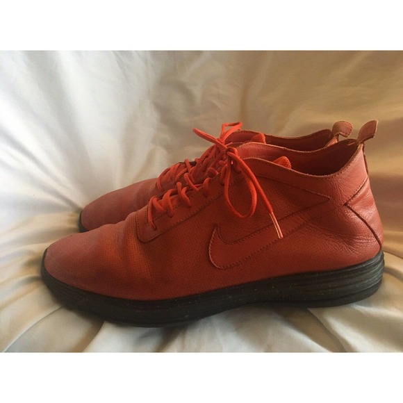 Authentic NIKE LUNAR REJUVEN8 Team Orange Anthracite Mid Leather 384518-800 13 M main image 8